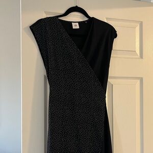 Maxi Wrap Black and White Dress